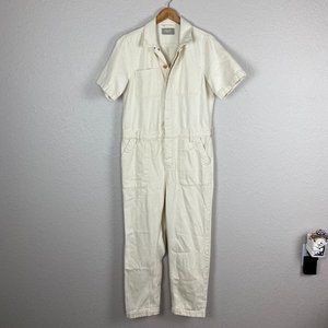 Everlane The Super-Soft Summer Jean Coverall in Bone